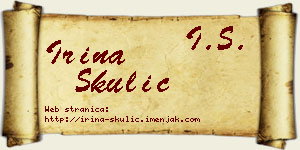 Irina Skulić vizit kartica